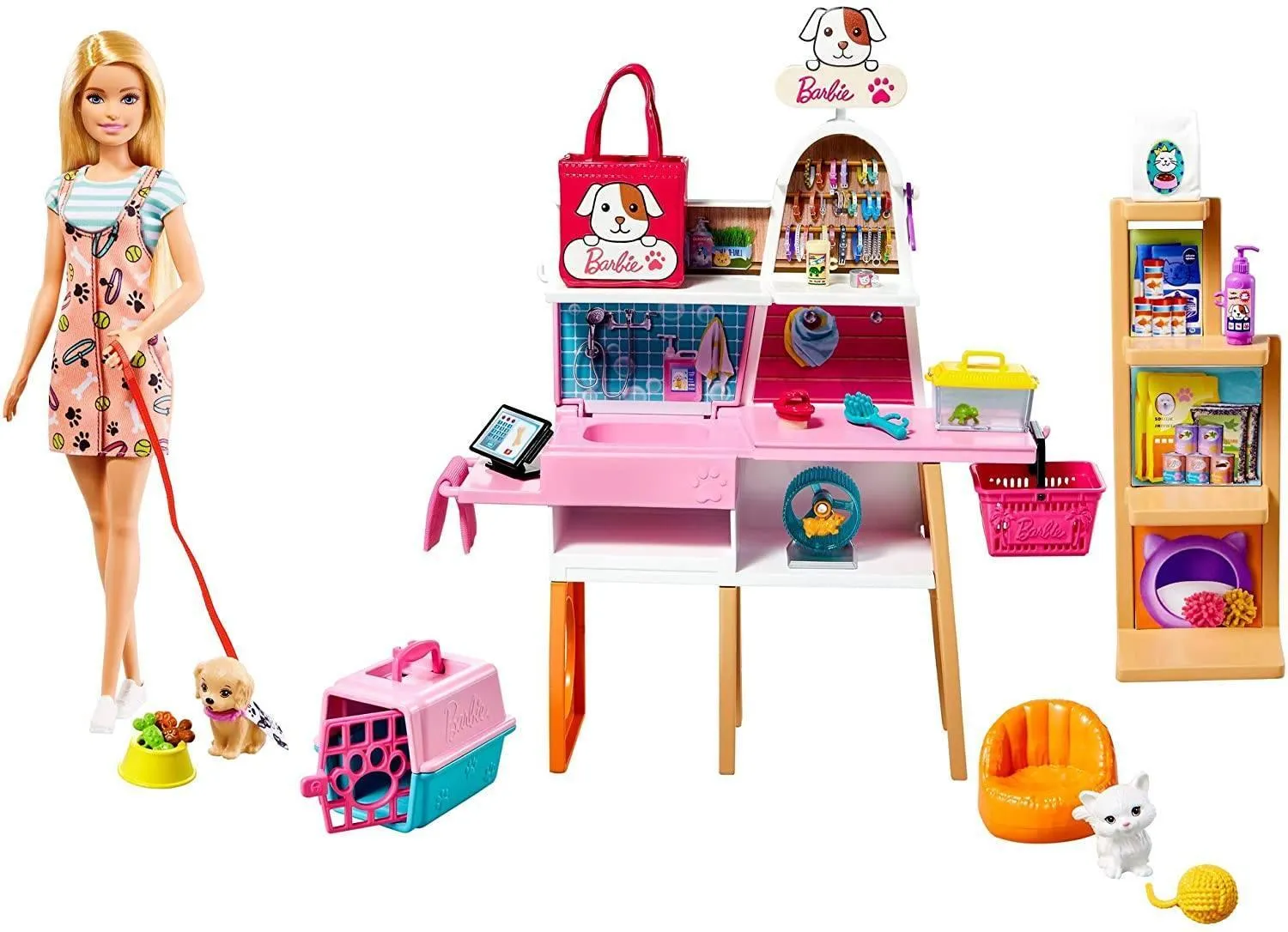 Barbie Pet Supply Store Playset and Doll Customer Favorite