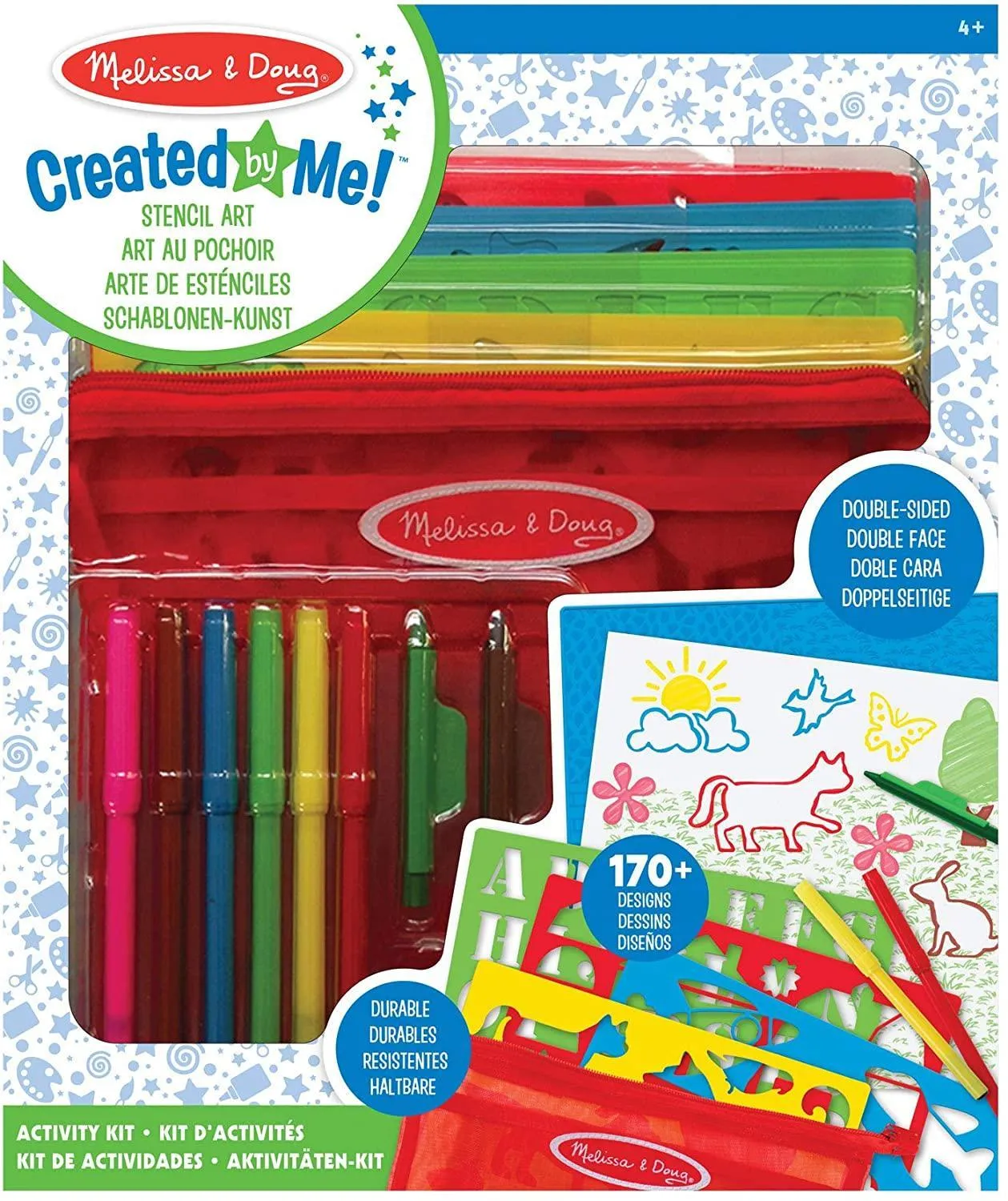 Melissa & Doug 40624 Created by Me! Stencil Art Activity Kit Chibi Toy