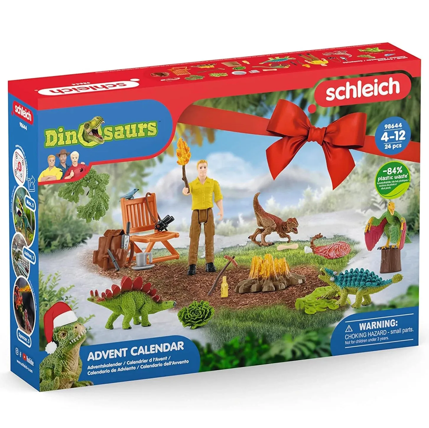 Detailed Replica Vinyl Model Schleich 98644 Dinosaur Advent Calendar