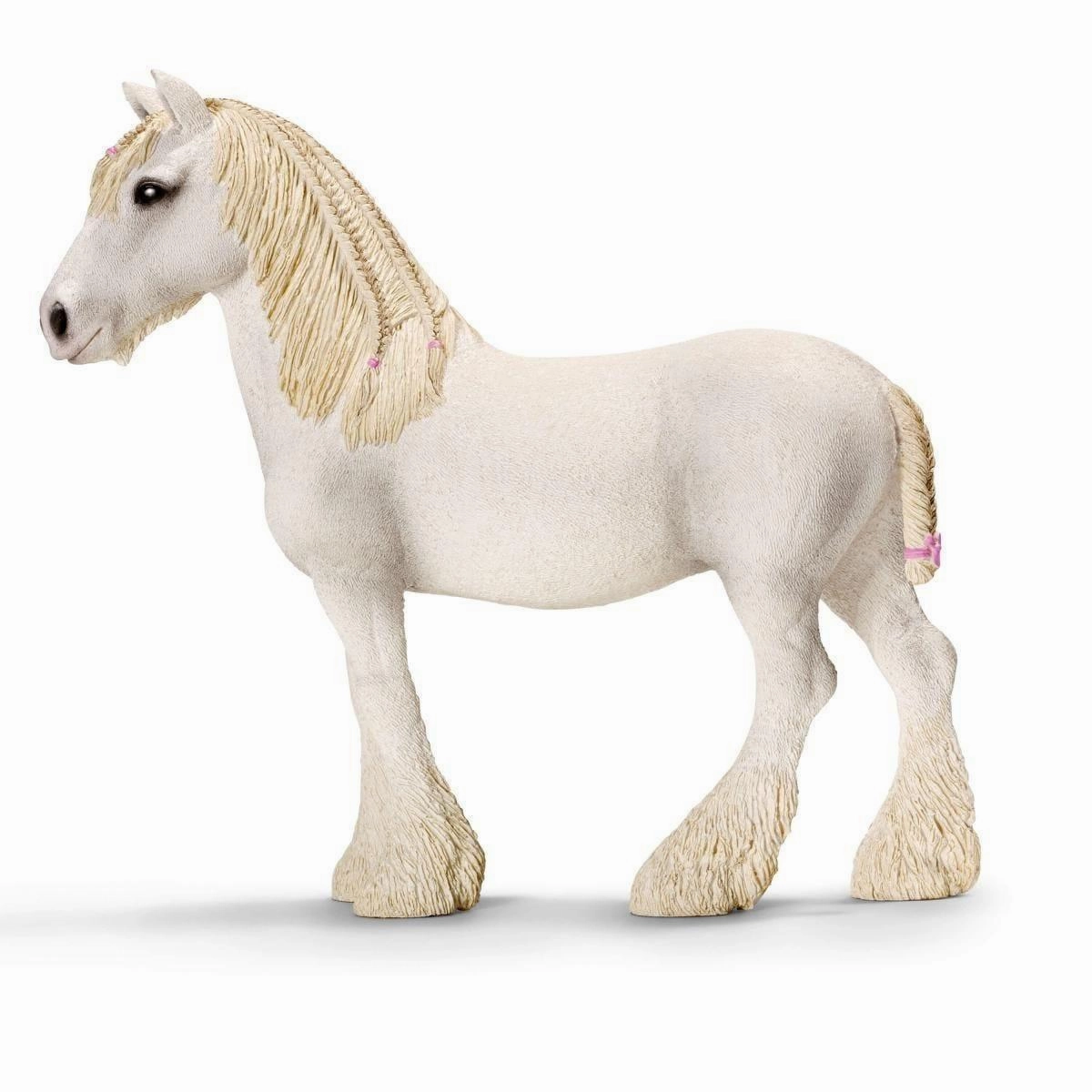 SCHLEICH 13735 Shire Mare Figure Blue Ribbon