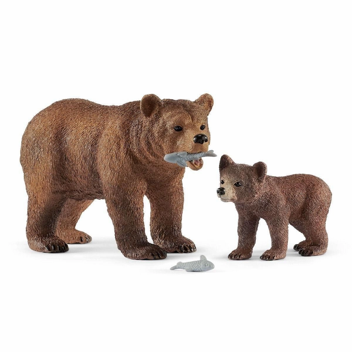 Schleich 42473 Wild Life Grizzly Bear Mother with Cub Figures Non toxic Gaming Statue