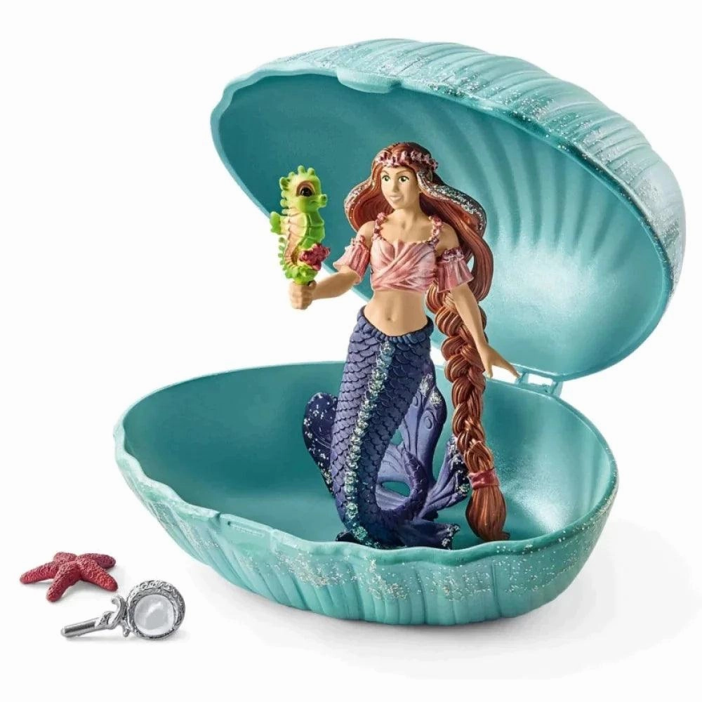 Articulated Figure sustainable product Schleich 70563 Mermaid With Baby Seahorse in Shell Figure