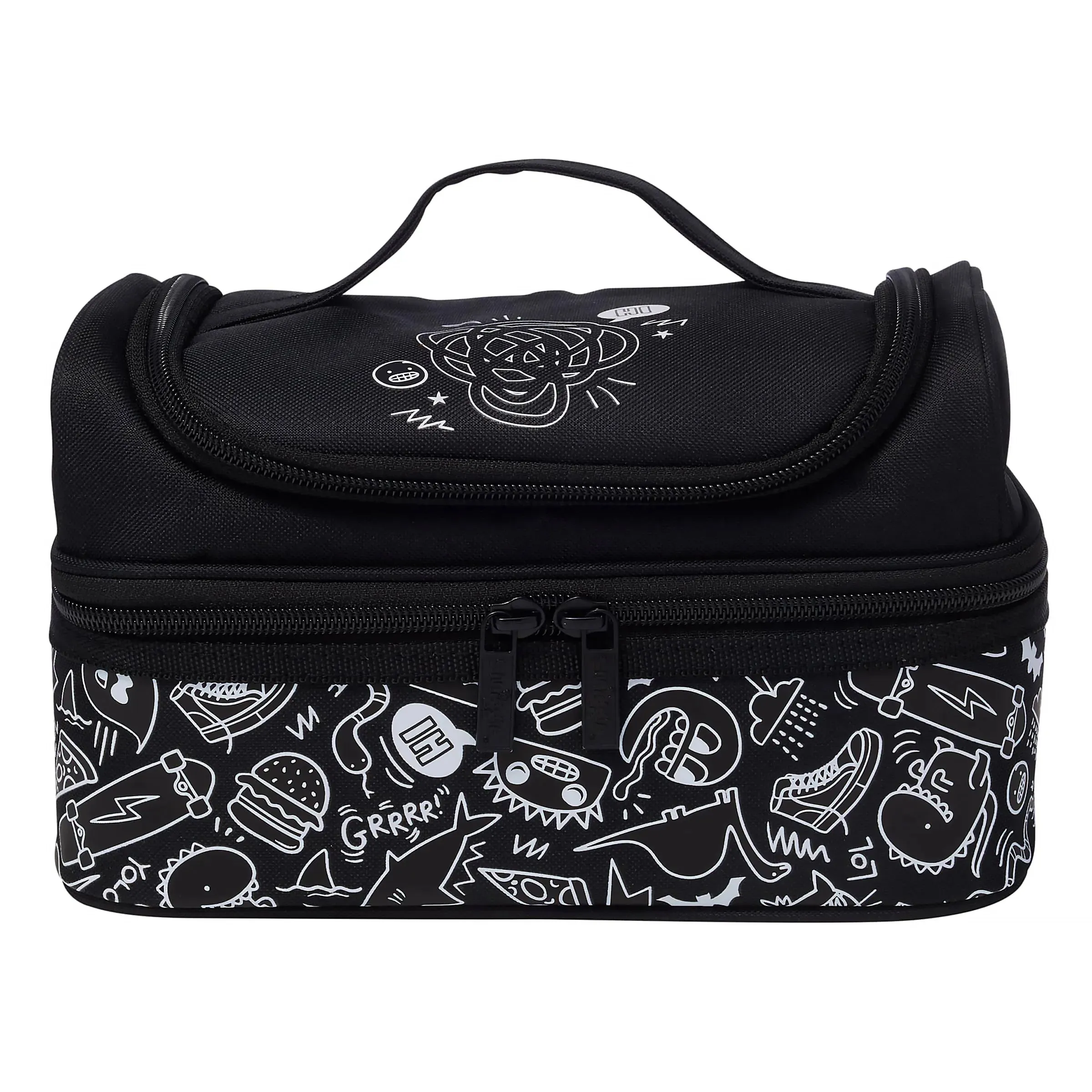 Smiggle Neat Double Decker Lunchbox - Black/White VR Experience