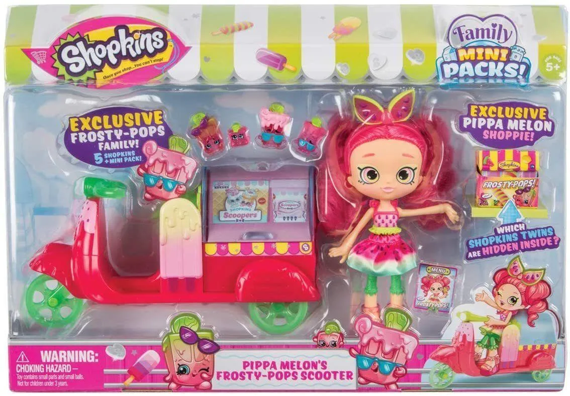 Series Set Social media Shopkins Mini Packs Pippa Melon's Frosty Pops Scooter