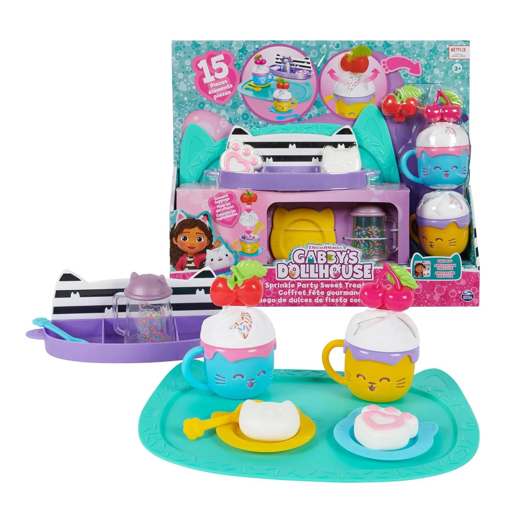 Gabby's Dollhouse Sprinkle Party Service Pretend Playset Emerging Brand