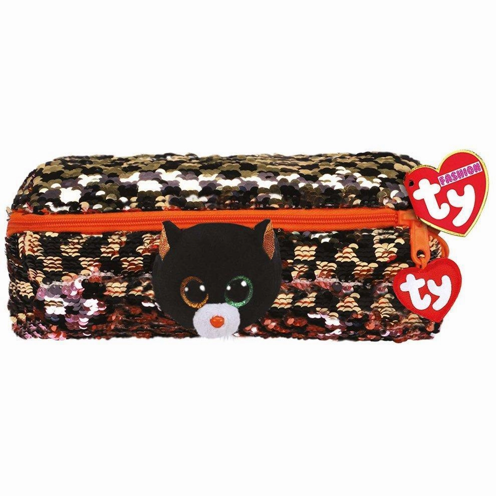 PVC Figure Ty Shadow Le Chat Soft Toy Sequins Pencil Case 20 cm