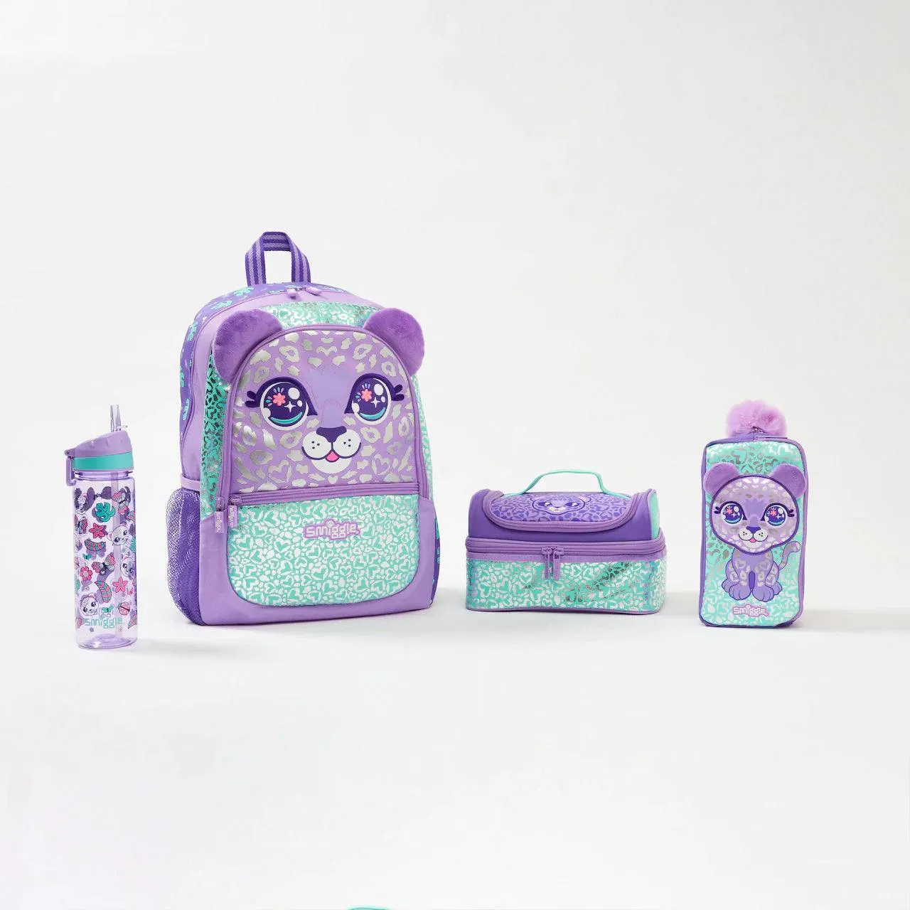 Spirit Animal Bird Model SMIGGLE Best Budz Essential Hardtop Lunchbox Bundle - Lilac