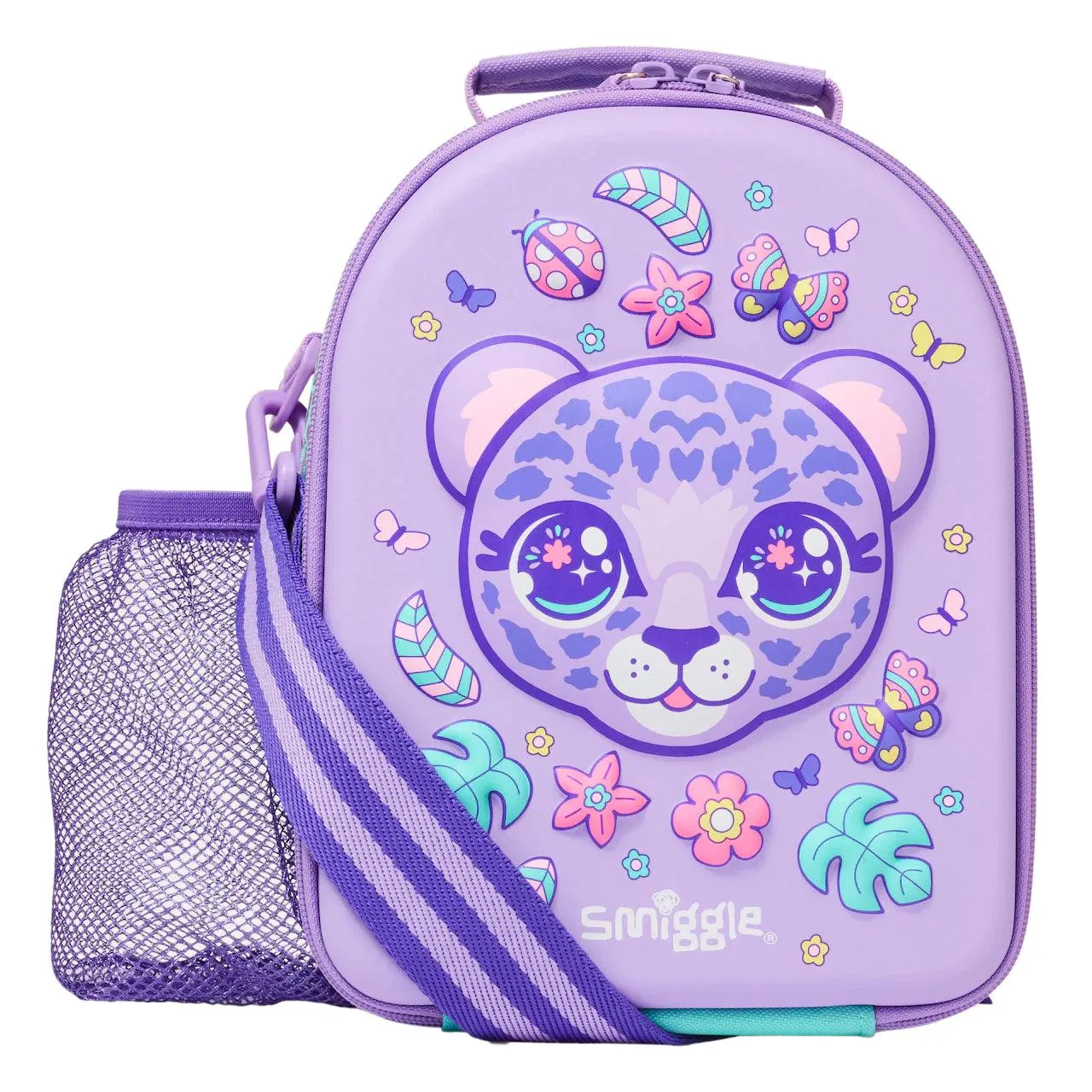Fathers Day Tropical theme SMIGGLE Best Budz Hardtop Curve Lunchbox - Lilac