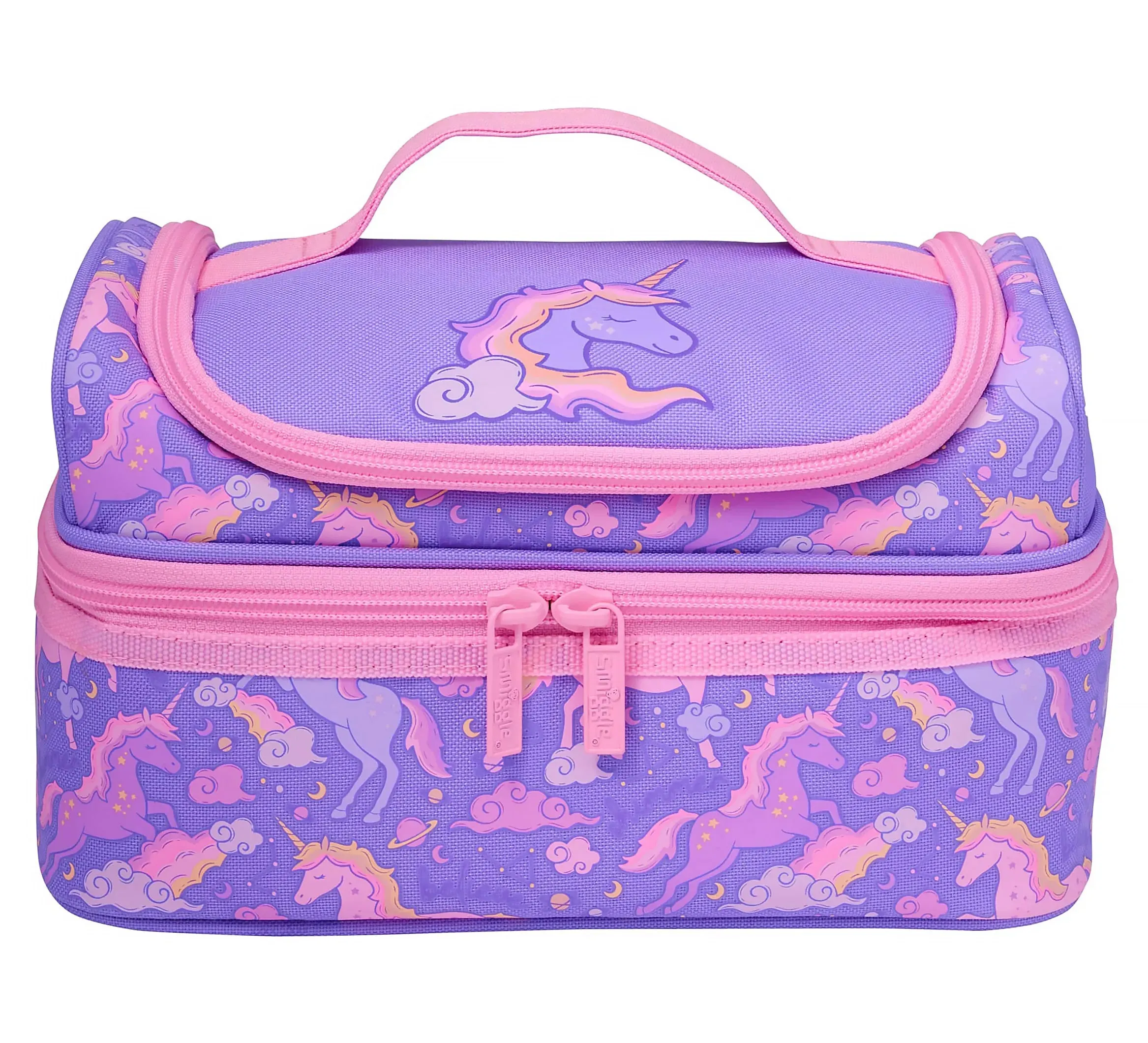 Smiggle Eclipse Double Decker Lunchbox- Lilac Desktop Replica
