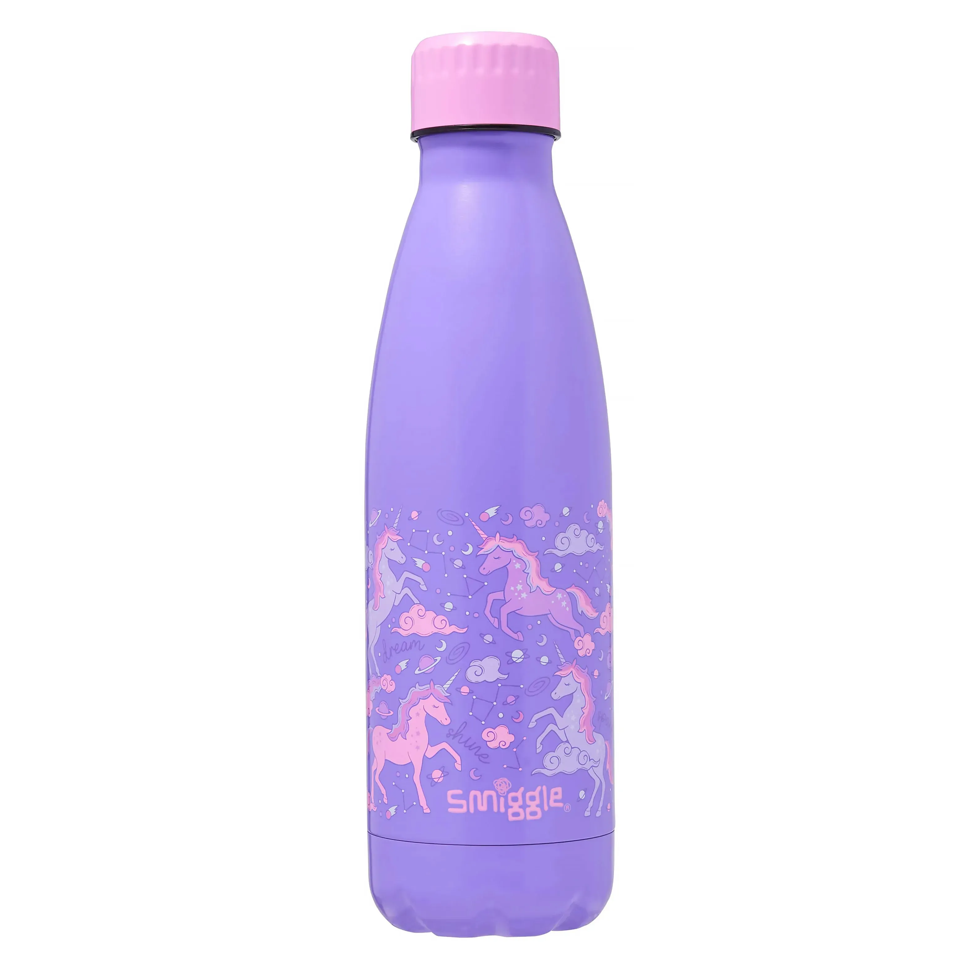 Cute Animal Smiggle Eclipse Wonder Insulated Stainless-Steel Drink Bottle 480Ml - Lilac