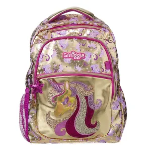 SMIGGLE Gold Backpack With Unicorn Motif Balcony Decoration