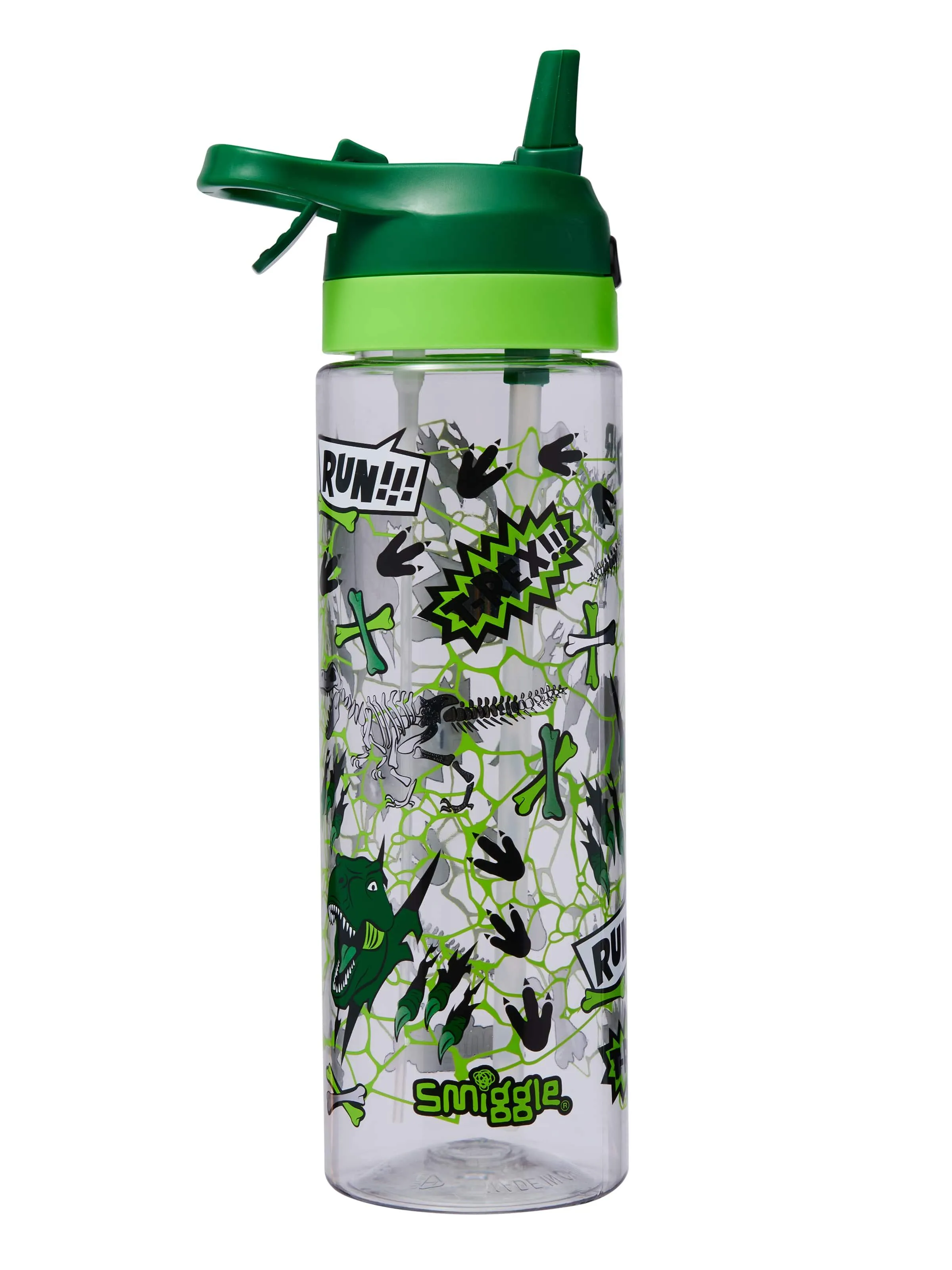 Movie Merch Personalized Exhibit SMIGGLE Gush Flip Top Spritz Plastic Drink Bottle 700Ml - Green