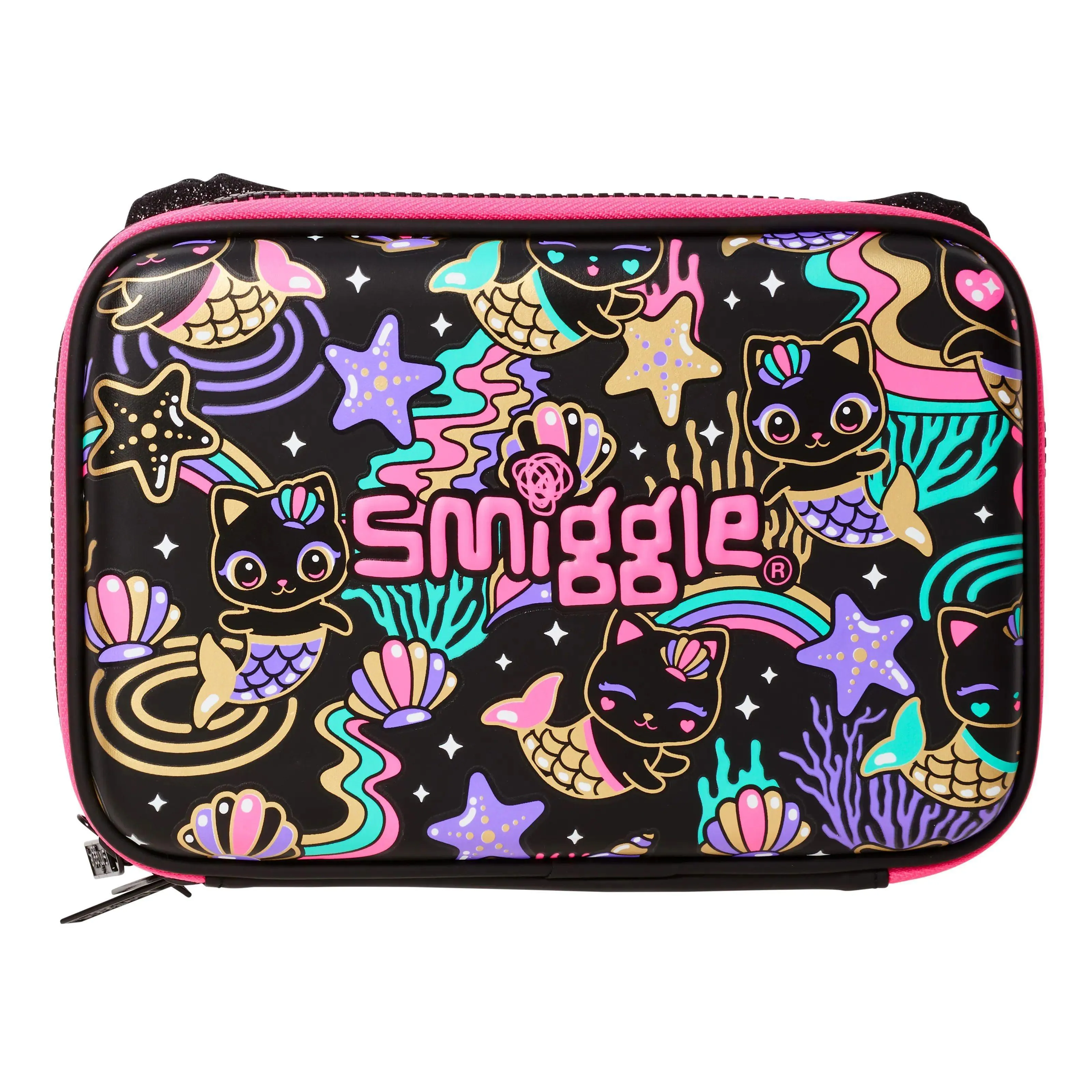 SMIGGLE Hey There Hardtop Double Up Pencil Case - Colour Mix Customizable Toy
