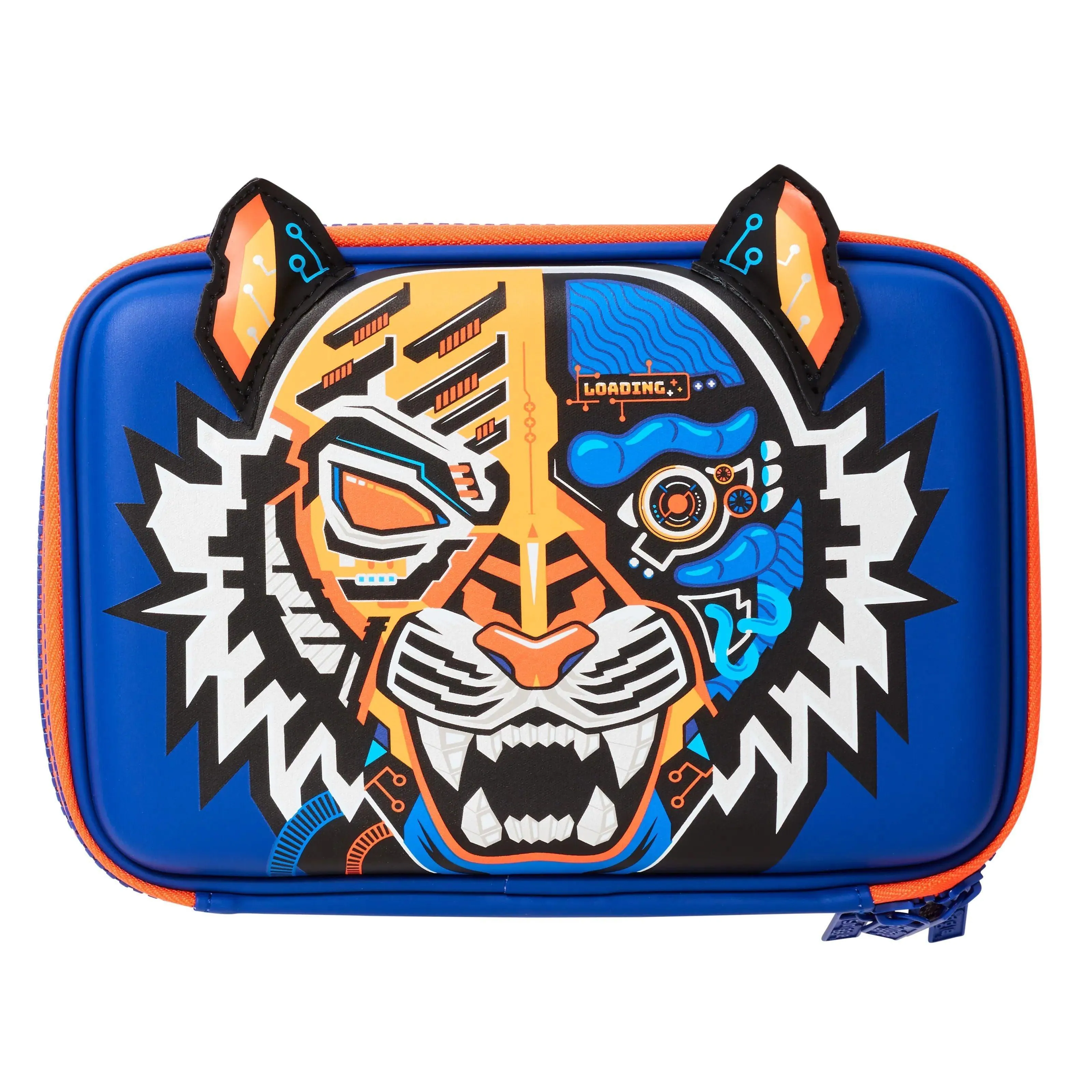 SMIGGLE Hey There Hardtop Double Up Pencil Case - Colour Navy Desk Decor