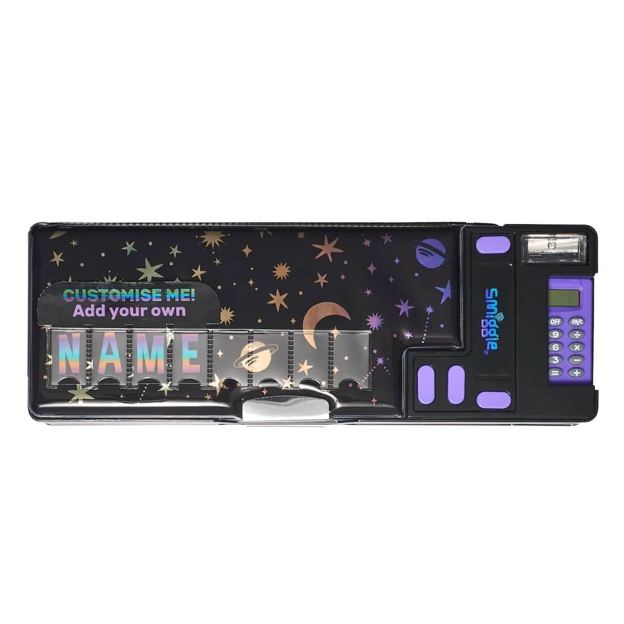 Sculpted Art SMIGGLE Lunar Pop-Out Id Pencil Case Black