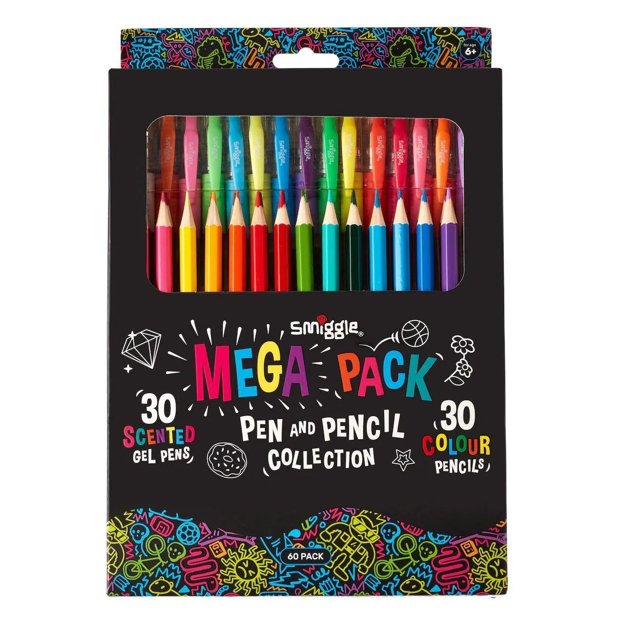 Blog Feature SMIGGLE Mega Pack Scented Gel Pen & Pencil Collection X60 - Colour Mix