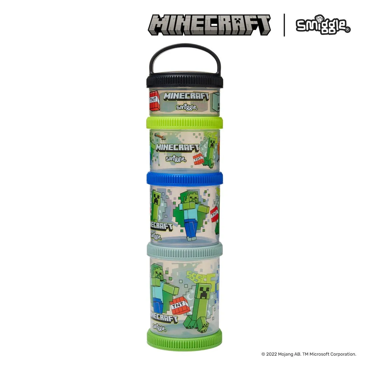 Vinyl Replica SMIGGLE Minecraft Snack & Stack Containers