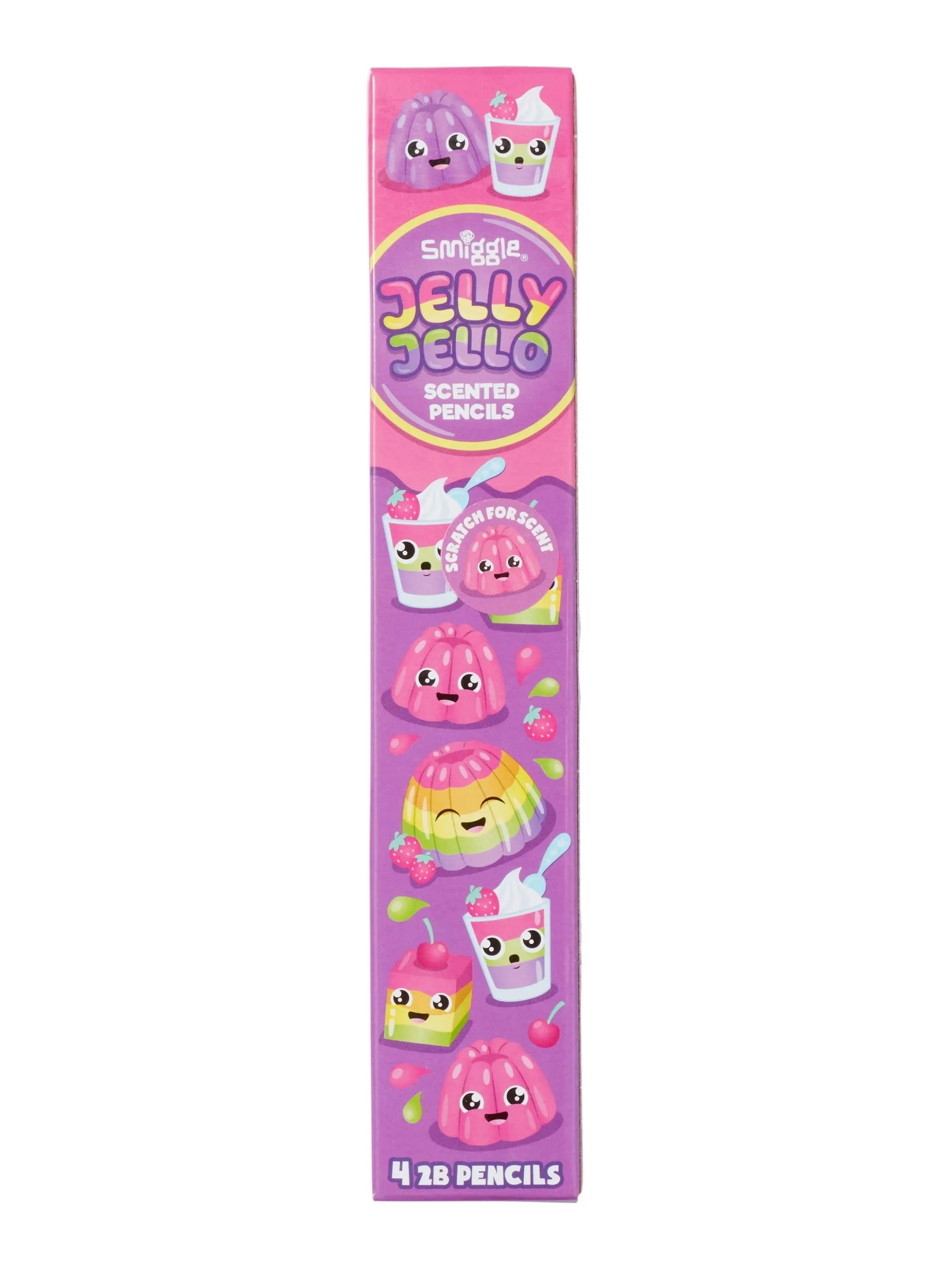 SMIGGLE Pencils x 4 Pack Scented With Eraser Top - Jelly Scent Sound Effect Ancient Sculpture