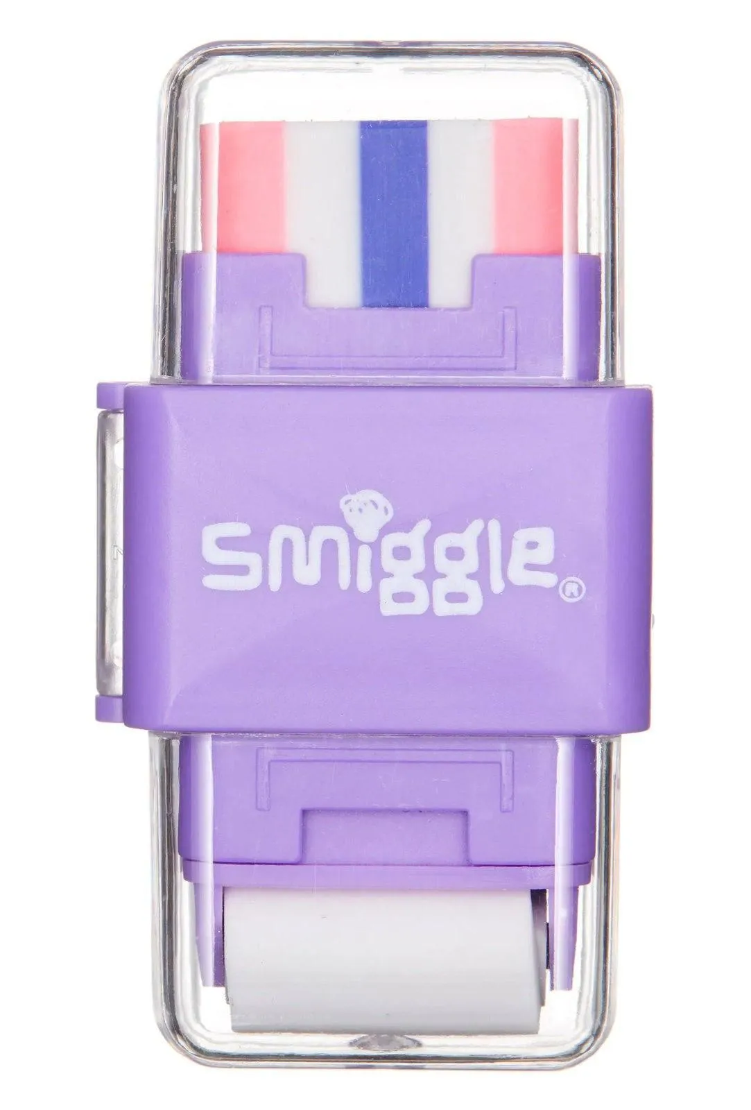 SMIGGLE Sharp Again Roll Eraser & Sharpener - Assorted Silver Coated