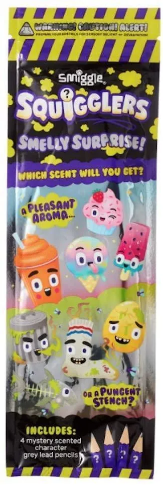 Magical Creature Collectors Statue SMIGGLE Smelly Squigglers Surprise Scented Pencils x 4 Pack