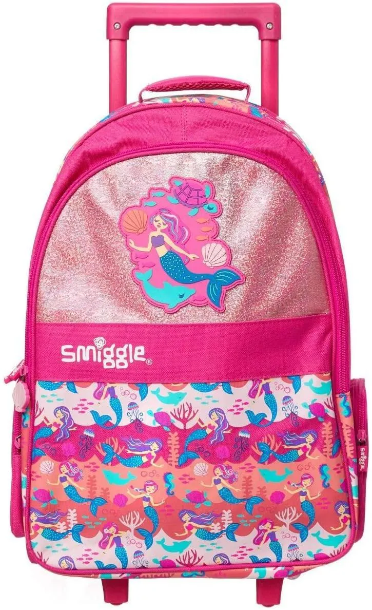 SMIGGLE SMIGGLE Wizz Light Up Trolley Kids Travel Backpack with Motion Activated Light Up Wheels Souvenir Shop Victorian Style