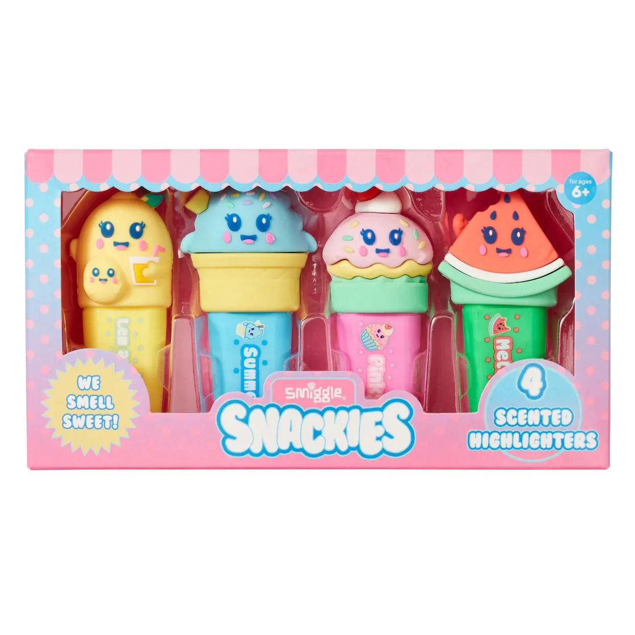 Sports Star Customer Favorite SMIGGLE Snackies Highlighter Pack X4