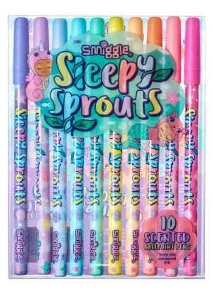 SMIGGLE Splash Sleepy Sprouts Scented Pen Pack x 10 Animation Series