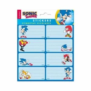 Abstract Form SONIC The Hedgehog Self-Adhesive Labels