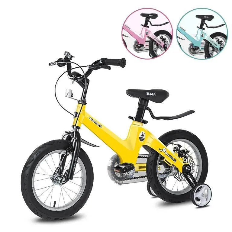 Spacebaby 16-inch Kids BMX Bicycle - Yellow Military Vehicle