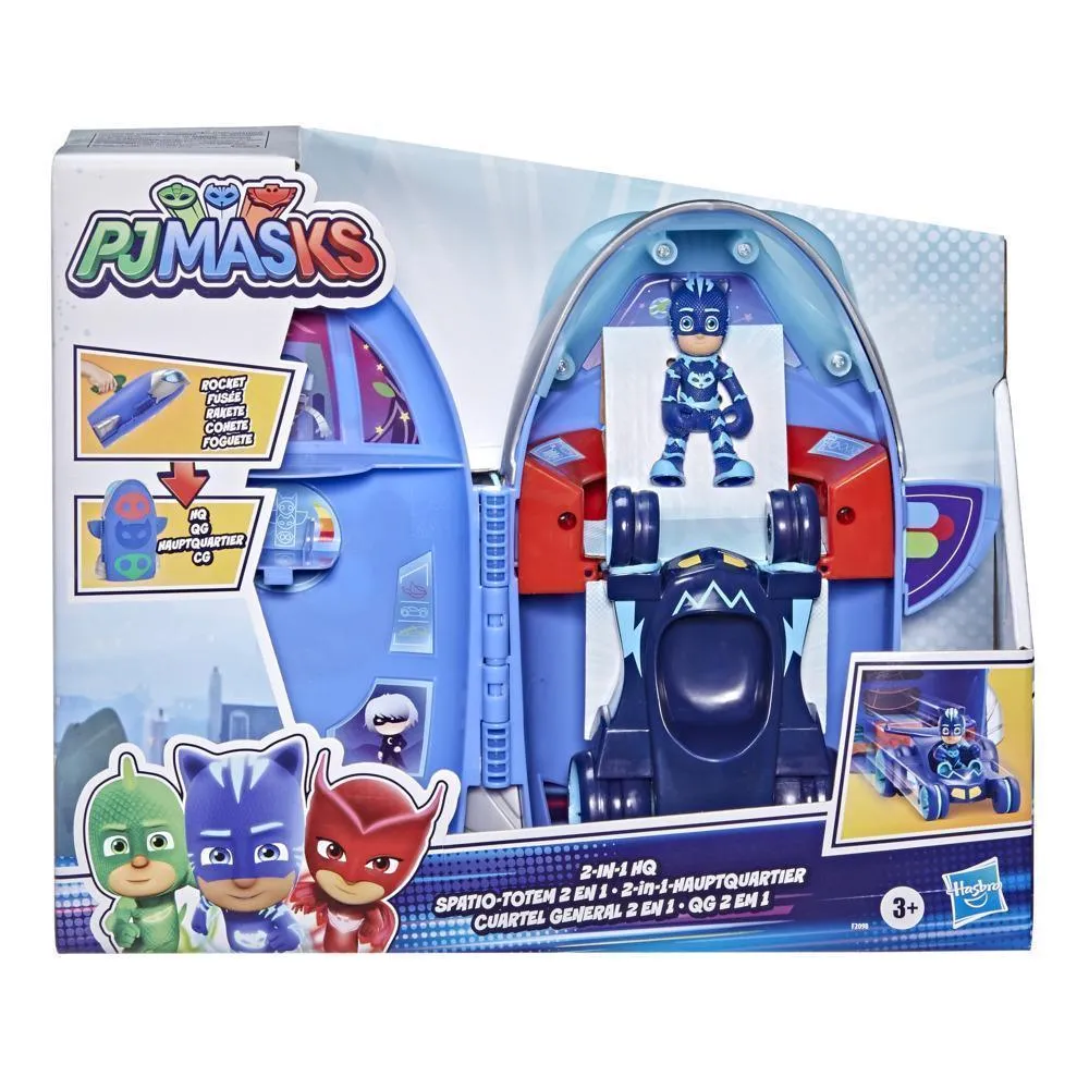 hand crafted PJ Masks 2-in-1 HQ Playset Headquarters and Rocket