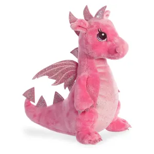 Sparkle Tales Dahlia Pink Dragon Soft Toy Vintage Hero