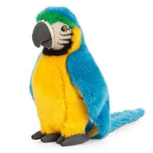 LIVING NATURE AN470 Blue Macaw Parrot Soft Toy Hand Sculpted Cartoon Figure
