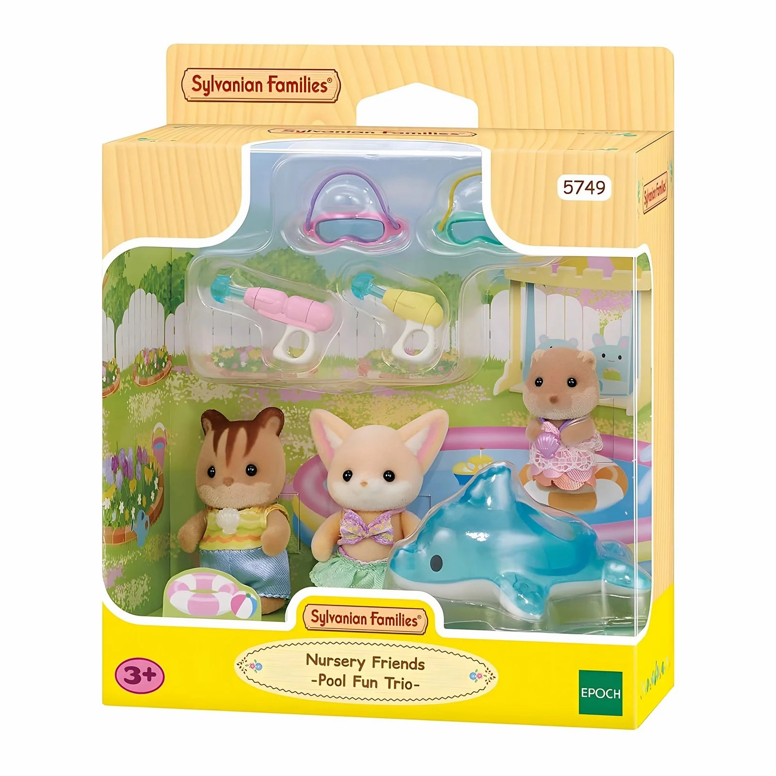 Sylvanian Families Nursery Friends - Pool Fun Trio Handmade Sculpture
