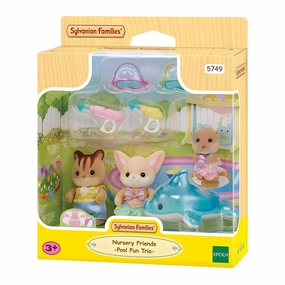 Sylvanian Families Nursery Friends - Pool Fun Trio Handmade Sculpture