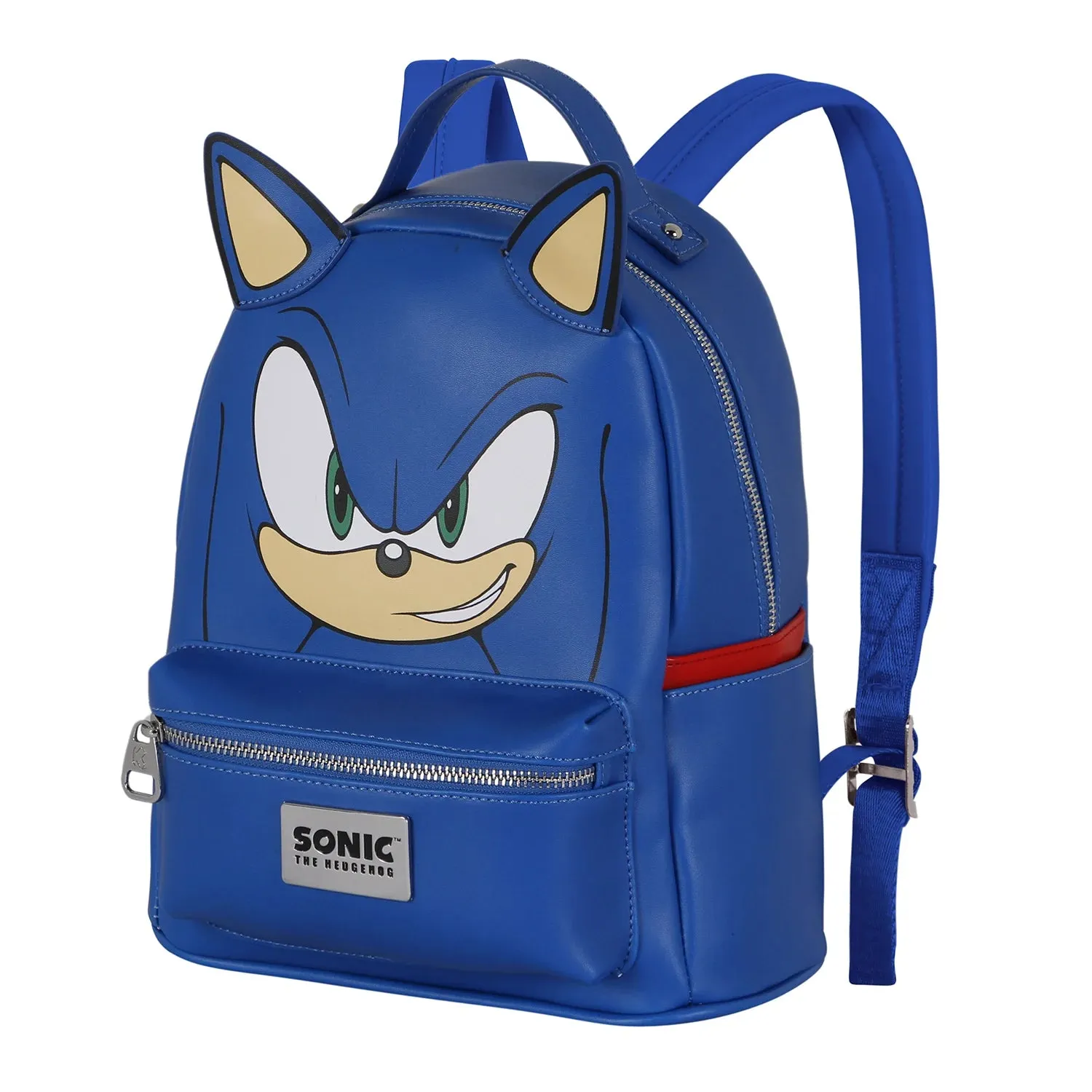 Independent Artist Robot Statue SONIC Blue Heady Backpack 29cm - Sonic Face