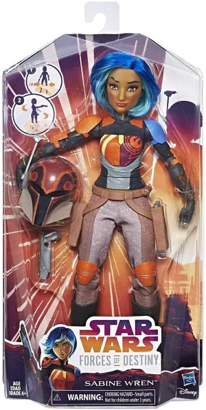 Star Wars Forces of Destiny  Sabine Wren Doll Blue Ribbon