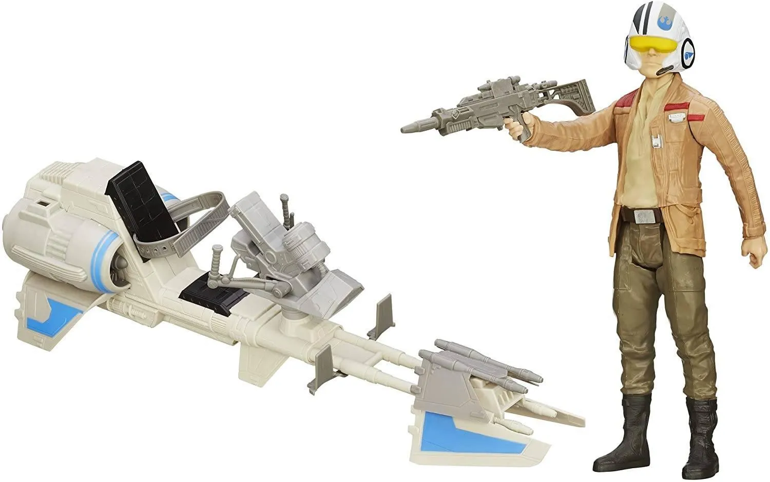 Star Wars The Force Awakens Speeder Bike and Poe Dameron 12-Inch Figure Balcony Decoration Manga Character