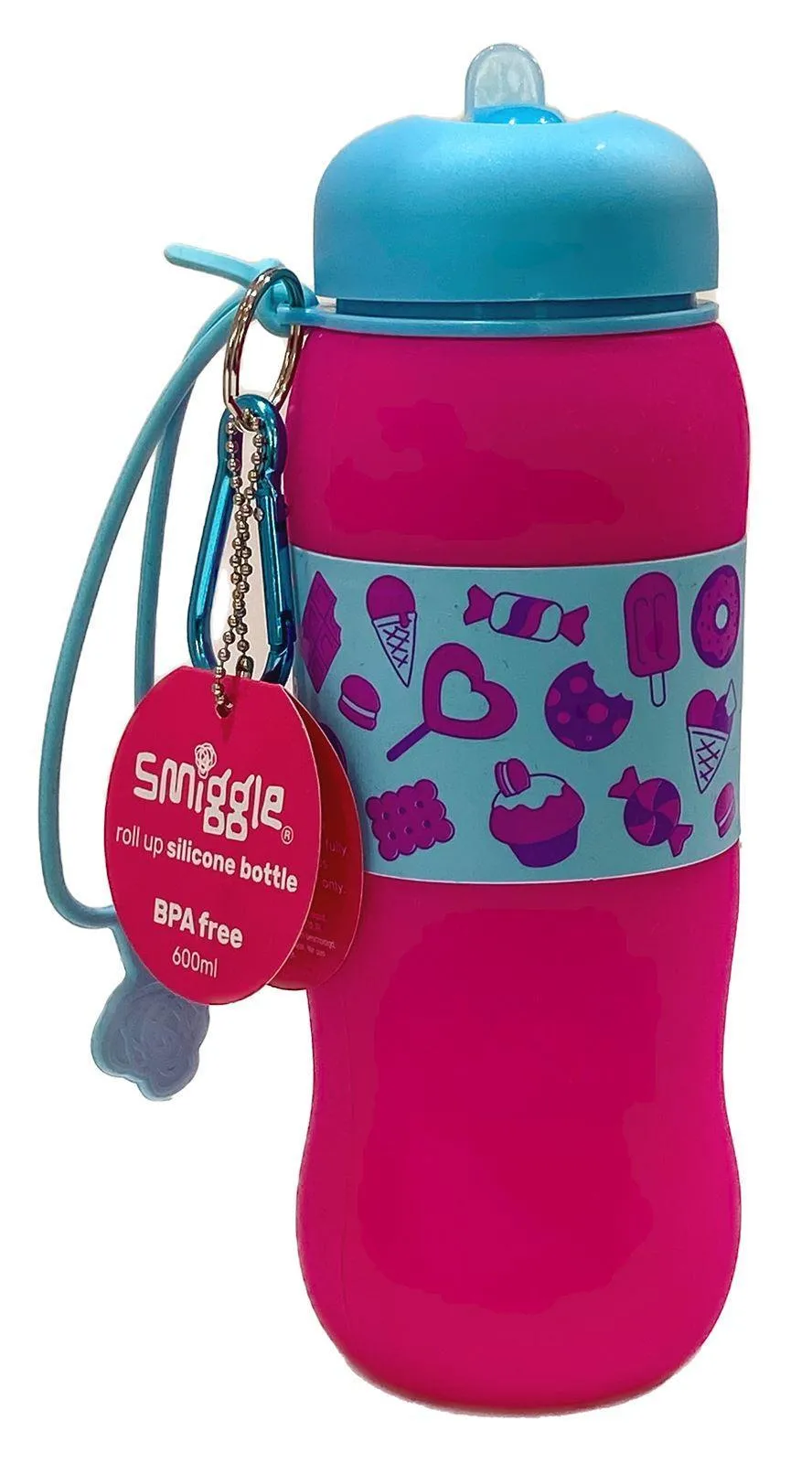 SMIGGLE Golly Silicone Roll Up Drink Bottle Spring Gift