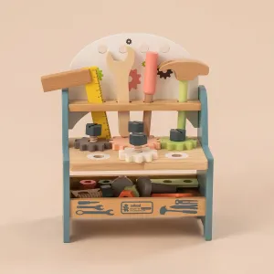 ROBUD Mini Wooden Play Tool Workbench Set Display Item Animal Statue