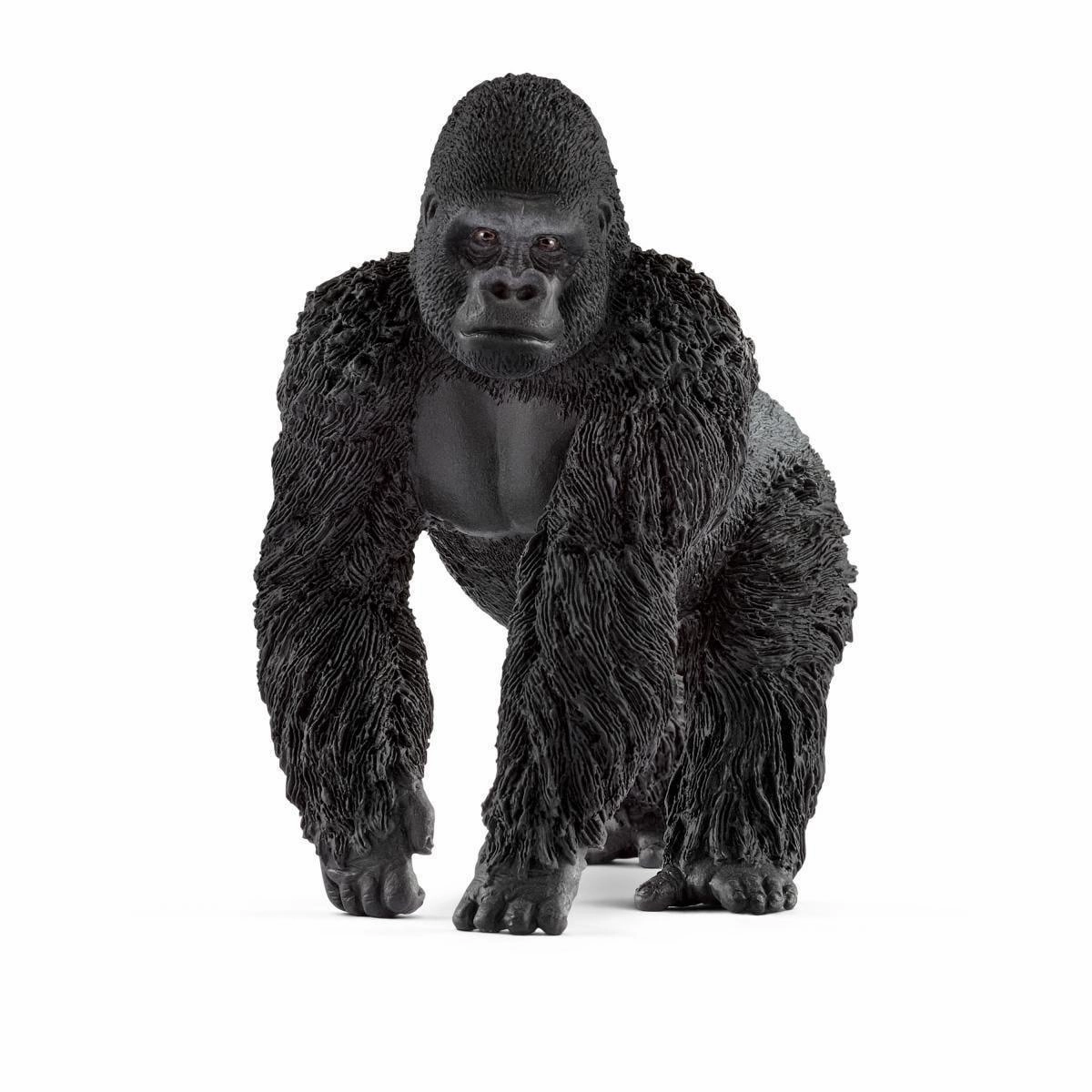 Silver Coated Schleich 14770 Gorilla Male Figure