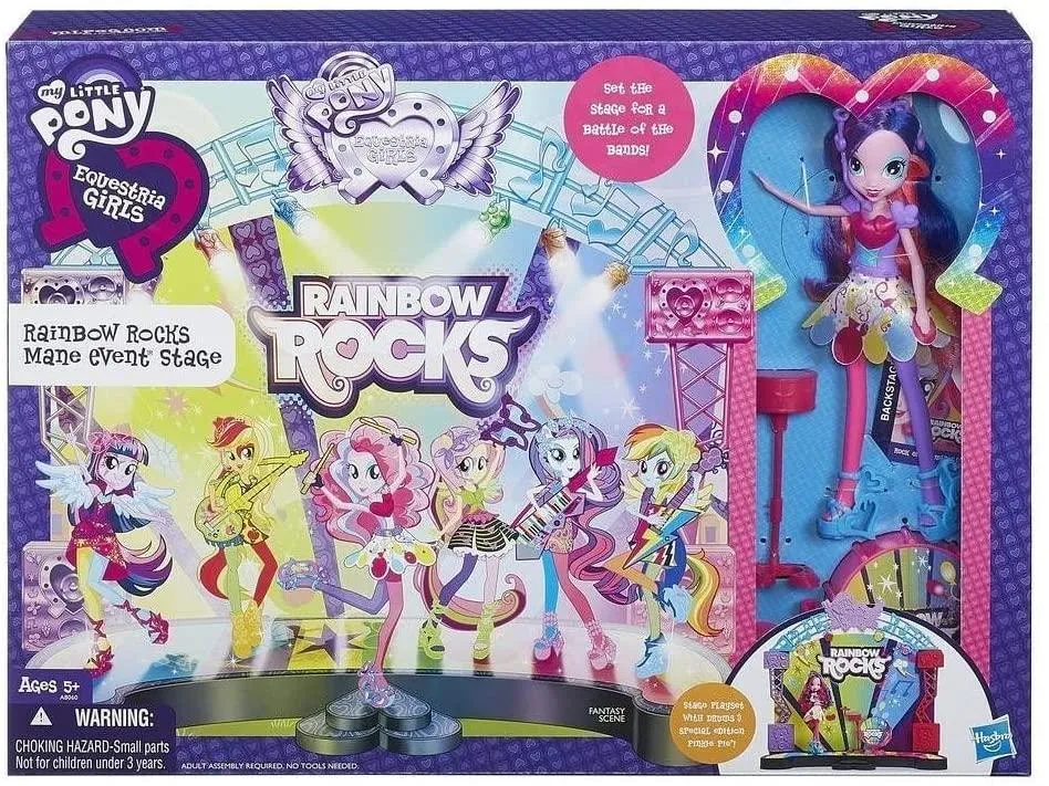 Gaming Model Enduring Classic My Little Pony Equestria Girls Rainbow Rocks Mane Event Stage Playset