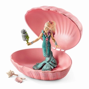 Chibi Hero Schleich 70564 Mermaid with Baby Seal in Shell
