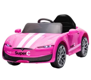 Teen Bedroom Super-C Pink Car 12v Electric Kids Ride-on