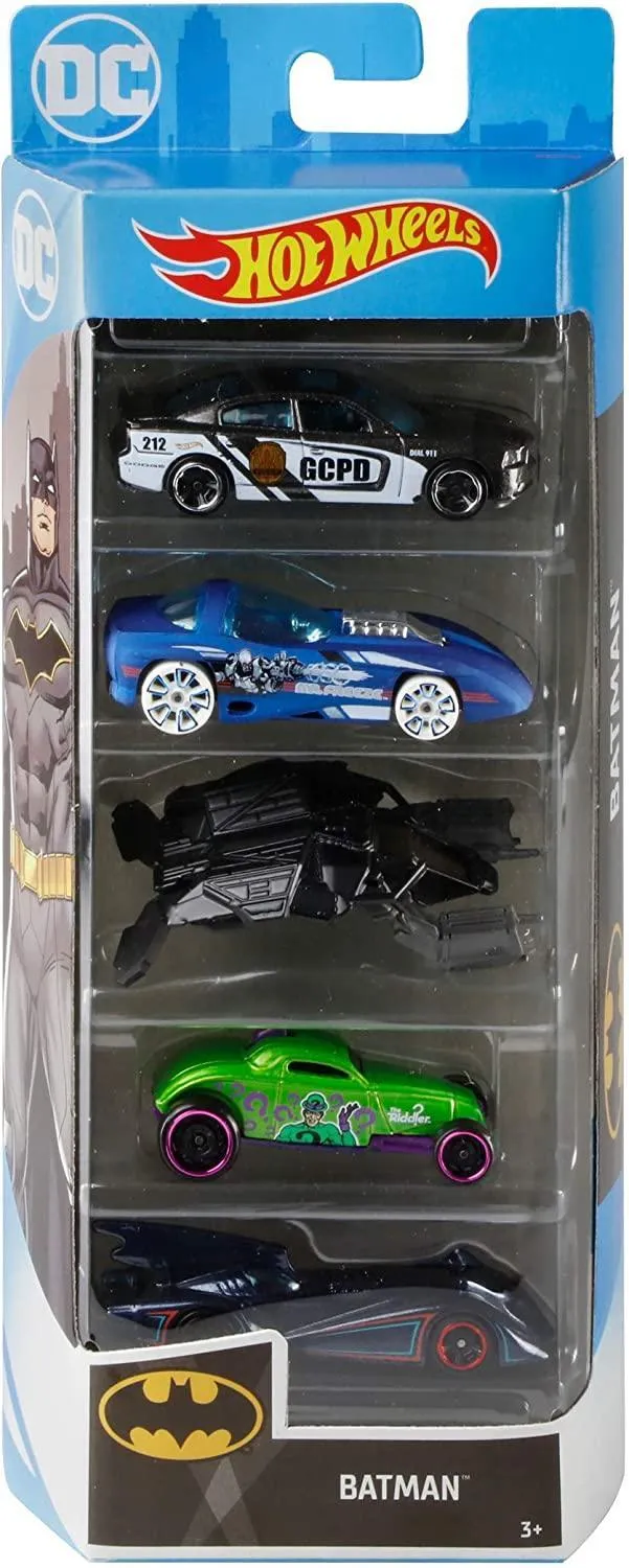Premium Statue Museum Standard Hot Wheels Batman Set of 5 Diecast Cars