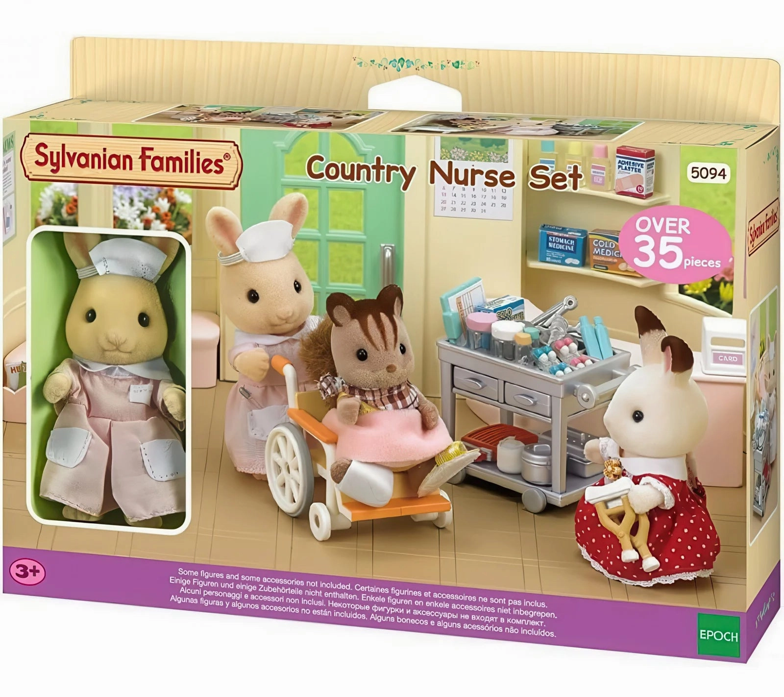 Creature Replica Diorama Accent Sylvanian Families 5094 Country Nurse Set