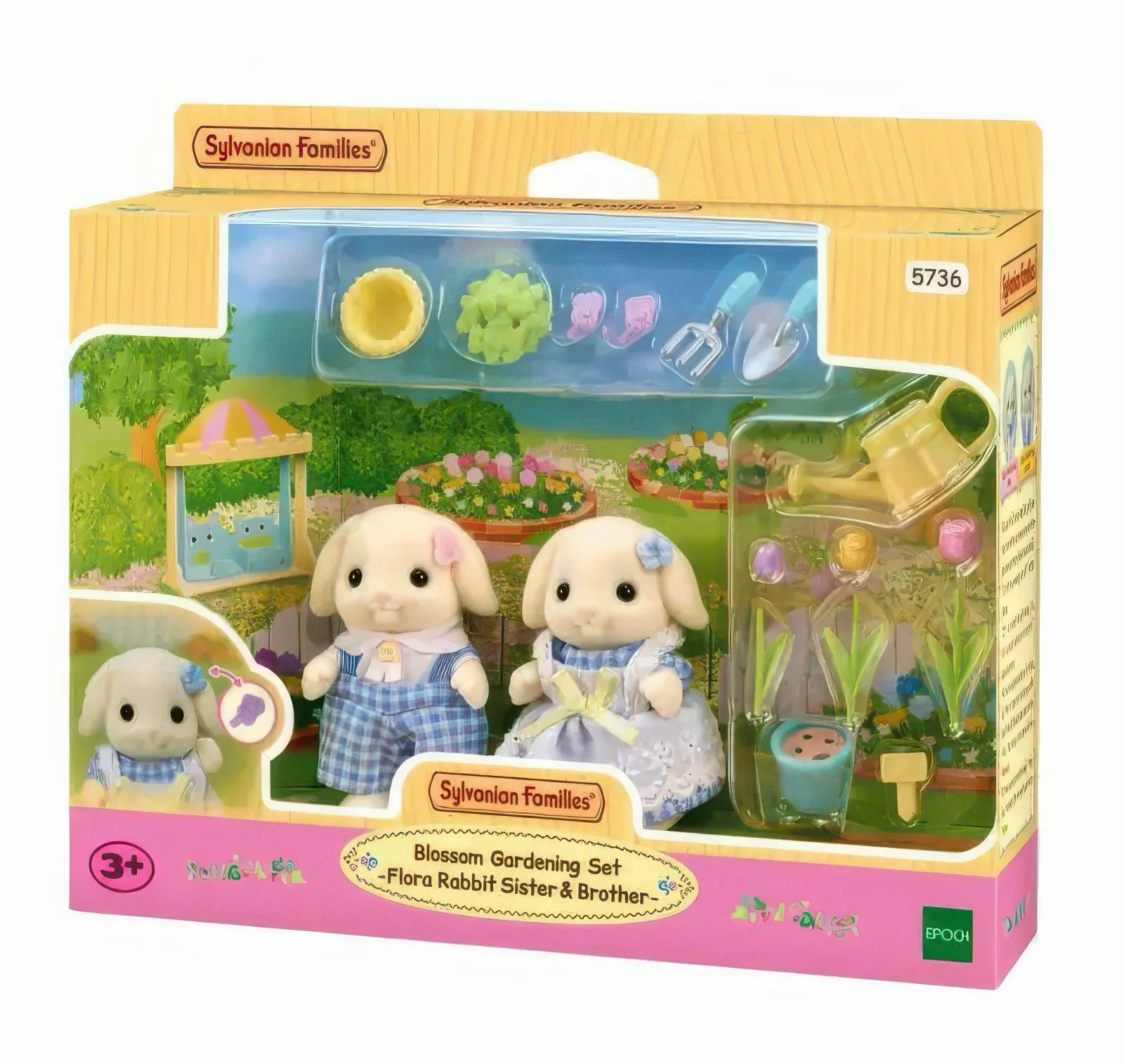 Sylvanian Families 5736 Flora Rabbit Sister & Brother Anime Hero