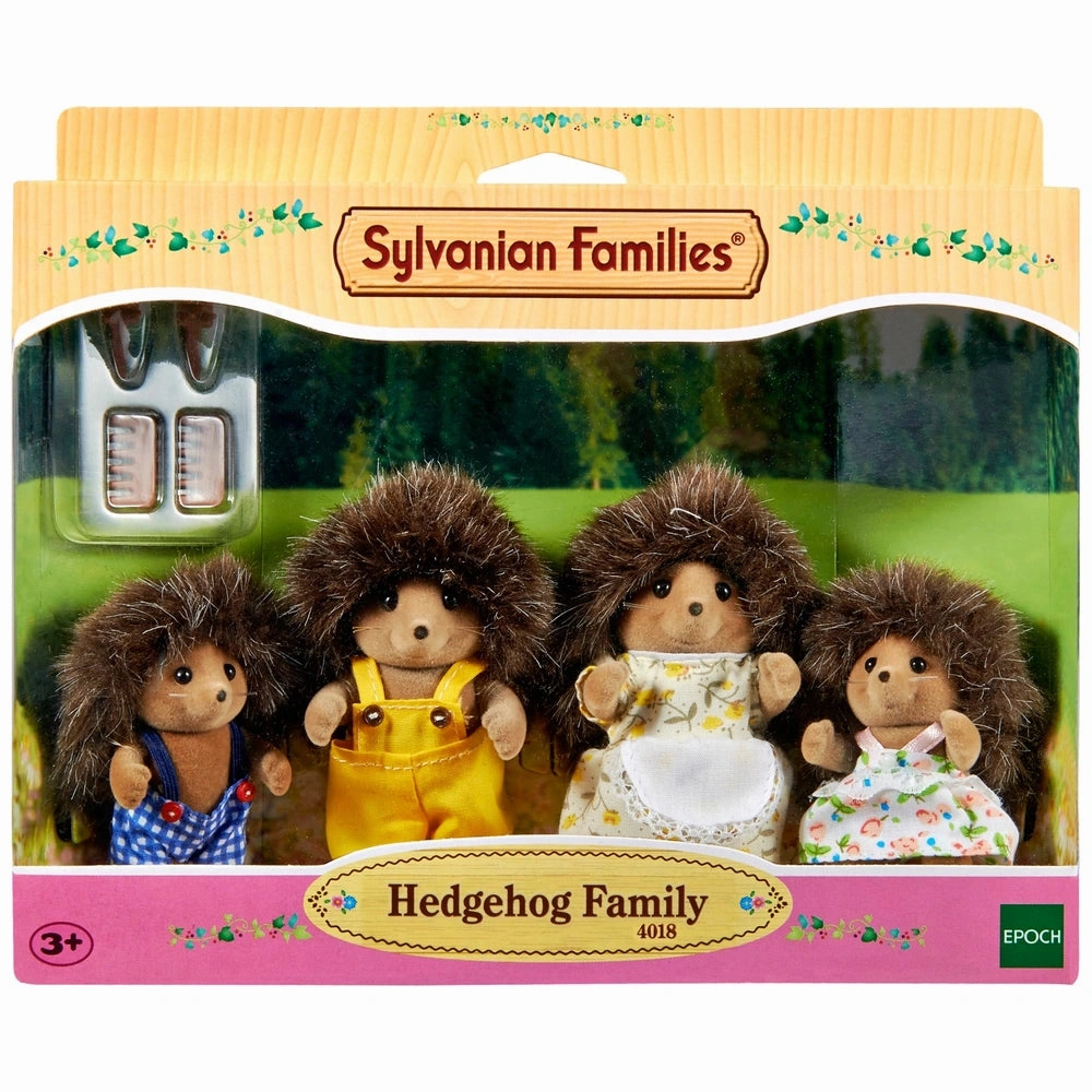 Collectible Hero Sylvanian Families Hedgehog Family 4 Pack
