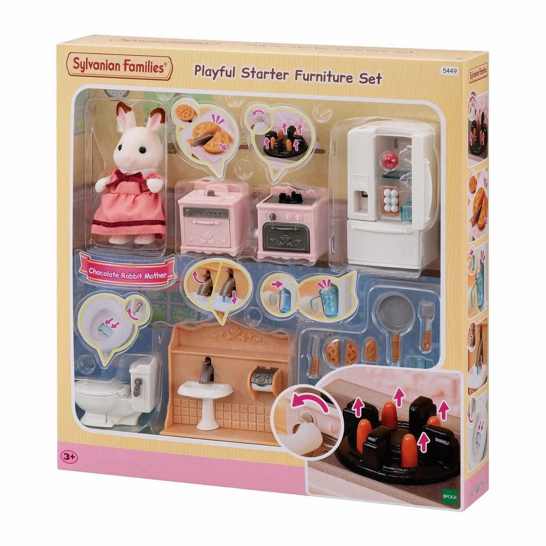 Rococo Sculpture Souvenir Shop Sylvanian Families Playful Starter Furniture Set