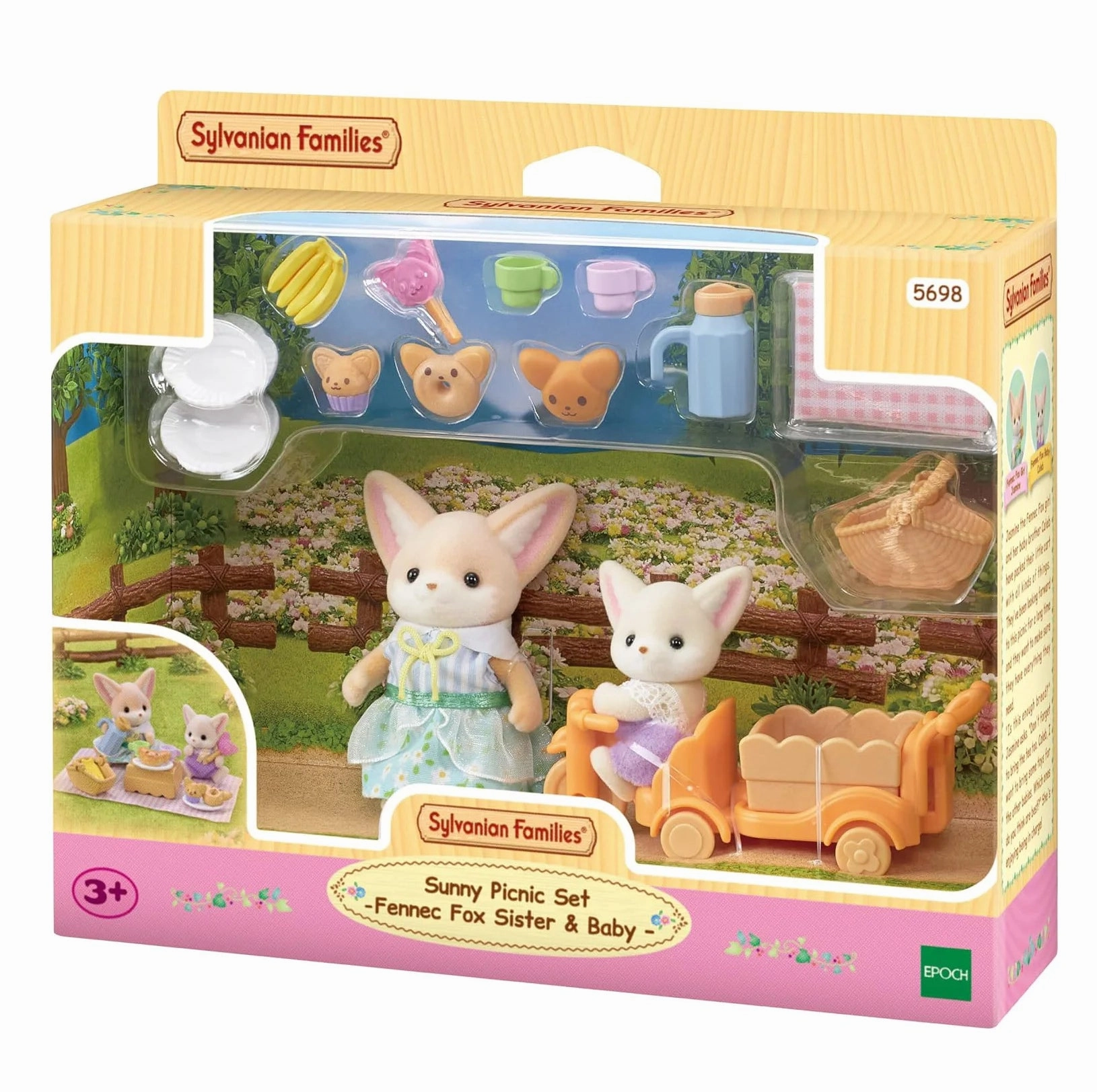 Sylvanian Families Sunny Picnic Set - Fennec Fox Sister & Baby Worldwide Fanbase