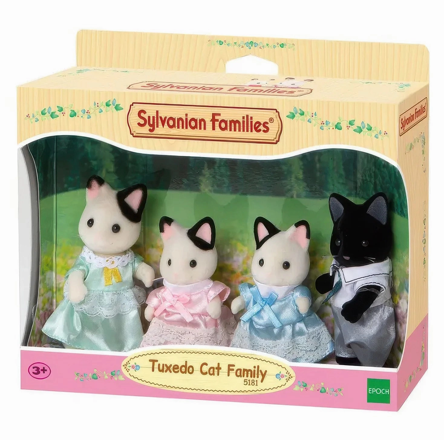 Sylvanian Families Tuxedo Cat Family Magazine Cover